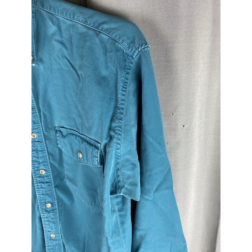 Vintage Wrangler Men's Sz M  Teal X Long Tail Long Sleeve Western Shirt - Picture 4 of 14